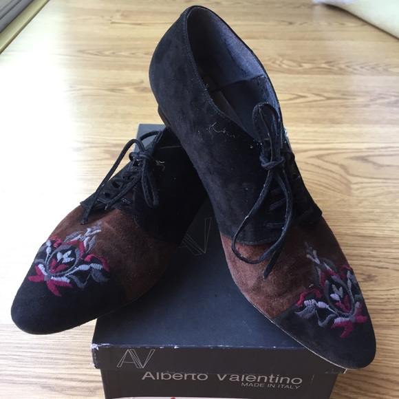 Vintage Italian Suede Lace Up Loafer size 37.5 - Picture 3 of 11